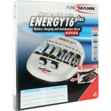 Ansmann Energy 16+ Carica batterie, Caricabatterie 9v, Stilo AA, Mini Stilo AAA, C, D