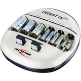 Ansmann Energy 16+ Carica batterie, Caricabatterie 9v, Stilo AA, Mini Stilo AAA, C, D