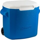 Coleman Frigorifero con ruote Performance 28QT, Scatola cool blu/Bianco