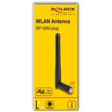 DeLOCK Antenna WLAN 802.11 RP-SMA 2 dBi Nero