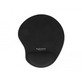 DeLOCK Tappetino per mouse ergonomico con supporto per polso in gel Nero