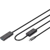 Digitus Cavo di prolunga USB 3.2 Gen 1 attivo, connettore USB-C > presa USB-A Nero