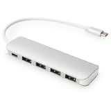 Digitus Hub USB Type-C™ a 4 porte (USB 3.0) + PD argento