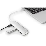 Digitus Hub USB Type-C™ a 4 porte (USB 3.0) + PD argento