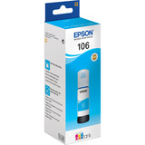 Epson 106 EcoTank Cyan ink bottle, Inchiostro Originale, Ciano, Epson, - EcoTank ET-7750 - EcoTank ET-7700, 70 ml, Stampa inkjet