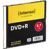 Intenso DVD+R 4.7 GB 16x 4,7 GB 10 pz, Supporti vergini DVD DVD+R, 120 mm, Custodia per CD, 10 pz, 4,7 GB