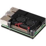 Joy-IT Custodia in alluminio + ventola Raspberry Pi 4, Housing 