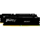 Kingston FURY FURY Beast 16GB 6000MT/s DDR5 CL30 DIMM (Kit of 2) Black EXPO, Memoria Nero, 16 GB, 2 x 8 GB, DDR5, 288-pin DIMM, Nero