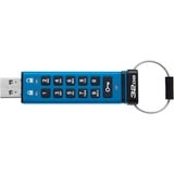 Kingston IronKey Keypad 200 da 32 GB, FIPS 140-3 livello 3 (in fase di approvazione) crittografata AES-256, Chiavetta USB FIPS 140-3 livello 3 (in fase di approvazione) crittografata AES-256, 32 GB, USB tipo A, 3.2 Gen 1 (3.1 Gen 1), 145 MB/s, Sleeve, Blu