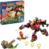 LEGO Sonic 77005 Knuckles vs. il Mech Egg Crusher del Dr. Eggman con 2 Minifigure, Anelli e Smeraldi del Caos per Bambini 8+, Giochi di costruzione Anelli e Smeraldi del Caos per Bambini 8+, Set da costruzione, 8 anno/i, Plastica, 350 pz, 452 g