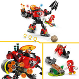 LEGO Sonic 77005 Knuckles vs. il Mech Egg Crusher del Dr. Eggman con 2 Minifigure, Anelli e Smeraldi del Caos per Bambini 8+, Giochi di costruzione Anelli e Smeraldi del Caos per Bambini 8+, Set da costruzione, 8 anno/i, Plastica, 350 pz, 452 g