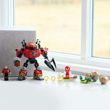 LEGO Sonic 77005 Knuckles vs. il Mech Egg Crusher del Dr. Eggman con 2 Minifigure, Anelli e Smeraldi del Caos per Bambini 8+, Giochi di costruzione Anelli e Smeraldi del Caos per Bambini 8+, Set da costruzione, 8 anno/i, Plastica, 350 pz, 452 g
