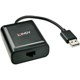 Lindy Extender USB 2.0 Cat.6 a 4 porte, Estensione USB Nero