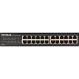 Netgear GS324 Non gestito Gigabit Ethernet (10/100/1000) Nero, Interruttore Non gestito, Gigabit Ethernet (10/100/1000), Montaggio rack, Montabile a parete