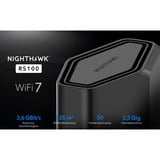 Netgear Nighthawk router wireless 2.5 Gigabit Ethernet Dual-band (2.4 GHz/5 GHz) Nero Nero, Wi-Fi 7 (802.11be), Dual-band (2.4 GHz/5 GHz), Collegamento ethernet LAN, Nero, Router da tavolo