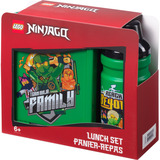 Room Copenhagen Set di lunch box LEGO Ninjago Green, Scatola per il pranzo Nero/Verde