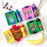 Room Copenhagen Set di lunch box LEGO Ninjago Green, Scatola per il pranzo Nero/Verde