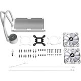 Sharkoon S80 RGB White AIO 240mm, Raffreddamento ad acqua bianco