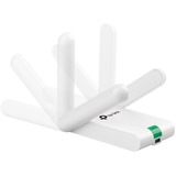TP-Link Adattatore USB 300Mbps High Gain Wireless N bianco, Wireless, Mini-USB, WLAN, Wi-Fi 4 (802.11n), 300 Mbit/s, Bianco, Vendita al dettaglio