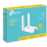 TP-Link Adattatore USB 300Mbps High Gain Wireless N bianco, Wireless, Mini-USB, WLAN, Wi-Fi 4 (802.11n), 300 Mbit/s, Bianco, Vendita al dettaglio