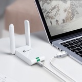 TP-Link Adattatore USB 300Mbps High Gain Wireless N bianco, Wireless, Mini-USB, WLAN, Wi-Fi 4 (802.11n), 300 Mbit/s, Bianco, Vendita al dettaglio