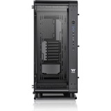 Thermaltake Core P6 Tempered Glass Mid Tower Midi Tower Nero Nero, Midi Tower, PC, Nero, SPCC, Vetro temperato, Giocare, Blu, Verde, Rosso