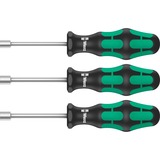 Wera 395 HO/3 Set di cacciaviti con chiave a bussola sanitaria, Cacciavite Nero/Verde