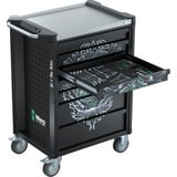 Wera 9705 Tool Rebel Carrello da officina Stainless 1, con equipaggiamento, Carrelli per attrezzi Nero/Argento