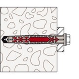 fischer Tassello a gambo lungo DuoXpand 10x180 FUS grigio chiaro/Rosso