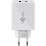 goobay Caricatore rapido doppio USB-C PD 30 watt, Caricabatterie bianco