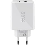 goobay Caricatore rapido doppio USB-C PD 30 watt, Caricabatterie bianco