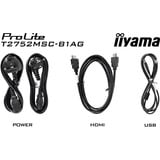 iiyama ProLite T2752MSC-B1AG, Monitor LED Nero (opaco)