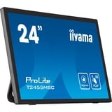 iiyama T2455MSC-B1 Monitor PC 61 cm (24") 1920 x 1080 Pixel Full HD LED Touch screen Nero, Monitor LED Nero (opaco), 61 cm (24"), 1920 x 1080 Pixel, Full HD, LED, 5 ms, Nero