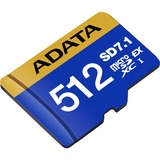 ADATA Premier Extreme microSDXC 512 GB, Scheda di memoria blu/Giallo