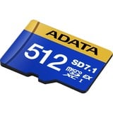ADATA Premier Extreme microSDXC 512 GB, Scheda di memoria blu/Giallo