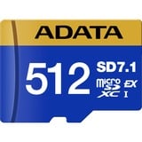 ADATA UD512GEX3L1-C memoria flash 512 GB MicroSDXC UHS-II, Scheda di memoria blu/Giallo, 512 GB, MicroSDXC, UHS-II, 800 MB/s, 700 MB/s, Class 3 (U3)