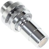 Alphacool ES Schnellverschluss BLH1A PushIn Femmina IG con pressacavo, Connessione cromo/nero (opaco)