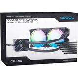 Alphacool Eisbaer Pro Aurora 240 Processore Raffreddatore di liquidi tutto in uno 12 cm Nero, Raffreddatore di liquidi tutto in uno, 12 cm