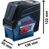 Bosch GCL 2-50 C Livella lineare/puntiforme 20 m 650 nm (<1 mW), Attraversare la linea laser blu/Nero, 20 m, 0,3 mm/m, 4°, 50 m, Rosso, 650 nm (<1 mW)