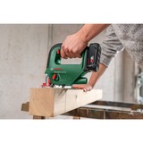 Bosch Universal Saw 18V-100 seghetto elettrico 2600 spm (fogli per minuto) 2 kg, Puzzle verde, Maniglia superiore, Alluminio, Nero, Verde, -45 - 45°, Alluminio, Acciaio, Legno, Acciaio, 2600 spm (fogli per minuto)