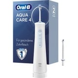 Braun AquaCare 4 idropulsore, Cura orale bianco, Bianco, Irrigatore orale senza fili, Spazzolino rotante-oscillante, Pulsanti, Batteria