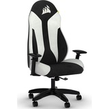 Corsair TC60 Sedia da gaming per PC Seduta imbottita Nero, Bianco, Sedili di gioco bianco/Nero, Sedia da gaming per PC, 120 kg, Seduta imbottita, Schienale imbottito, Nero, Nylon