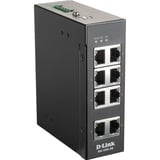 D-Link DIS-100E-8W switch di rete Non gestito L2 Fast Ethernet (10/100) Nero, Interruttore Non gestito, L2, Fast Ethernet (10/100), Full duplex, Montaggio rack, Montabile a parete
