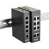 D-Link DIS-100E-8W switch di rete Non gestito L2 Fast Ethernet (10/100) Nero, Interruttore Non gestito, L2, Fast Ethernet (10/100), Full duplex, Montaggio rack, Montabile a parete