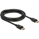 DeLOCK 3m Displayport 1.2a Nero, Cavo Nero, 3 m, DisplayPort, DisplayPort, Maschio, Maschio, 3840 x 2160 Pixel