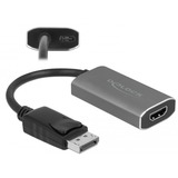 DeLOCK 63118 cavo e adattatore video 0,2 m DisplayPort HDMI tipo A (Standard) Grigio Nero/grigio, 0,2 m, DisplayPort, HDMI tipo A (Standard), Maschio, Femmina, Dritto