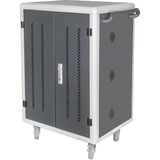 Digitus Armadio di ricarica mobile per notebook / tablet fino a 15,6 pollici, Stazione di ricarica Nero, 6 pollici, Libera installazione, Nero, Pavimento, Acrilonitrile butadiene stirene (ABS), Alluminio, Acciaio, Computer portatile, 39,6 cm (15.6")