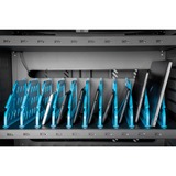 Digitus Armadio di ricarica mobile per notebook / tablet fino a 15,6 pollici, Stazione di ricarica Nero, 6 pollici, Libera installazione, Nero, Pavimento, Acrilonitrile butadiene stirene (ABS), Alluminio, Acciaio, Computer portatile, 39,6 cm (15.6")