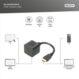Digitus Cavo divisore a Y HDMI, Cavo a Y Nero