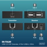 Digitus DA-73120, Estensione USB Nero